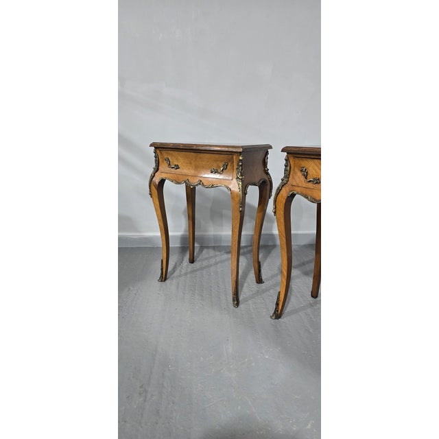 1920s French Bedside Lamp Tables, 1920, Set of 2 For Sale - Image 5 of 14