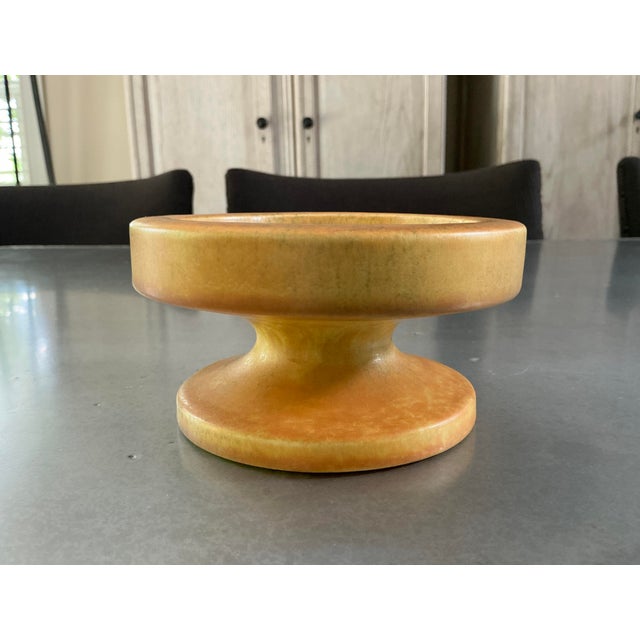 Elevate your tablescape with this authentic Mid-Century Modern pedestal pillar candle holder by renowned American maker,...