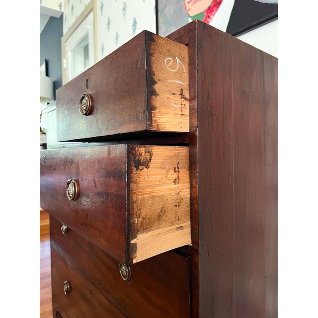 Early 1800s Antique British Neoclassical Mahogany Chest of Drawers For Sale - Image 14 of 14
