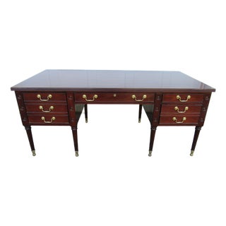 Amazing Mahogany Councill Executive Desk Designer For Sale
