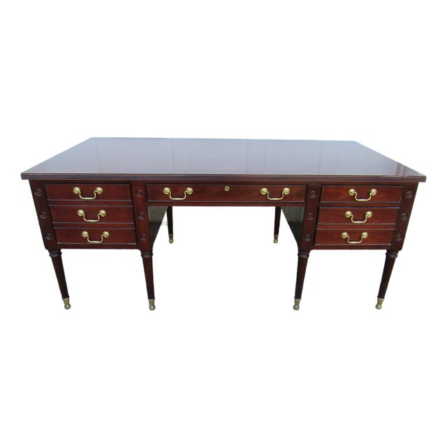 Amazing Mahogany Councill Executive Desk Designer For Sale