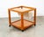 Mid 20th Century Danish Modern End Table Magazine Rack Rolling Teak Nordisk Denmark For Sale - Image 12 of 12