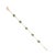 2.96ct Zambian Emerald Link & Chain Bracelet in 14k Solid Yellow Gold For Sale