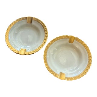 Pair of Vintage Porcelain Ashtrays For Sale