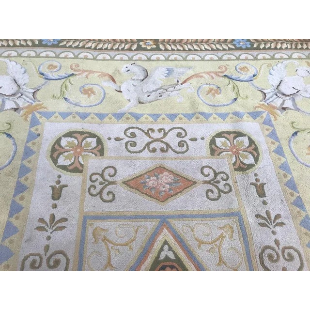 Large Antique Louis XVI Style Spanish Savonnerie For Sale - Image 9 of 16