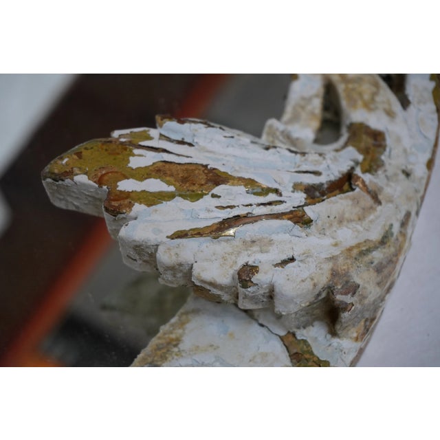 Antique White 1930s Italian Painted Mirror With Leaves From Mla For Sale - Image 8 of 9