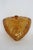 Mid-Century Modern Hazel Atlas Amber Glass Lidded Triangle Dish With Embossed Leaf Pattern 5085b For Sale - Image 3 of 14