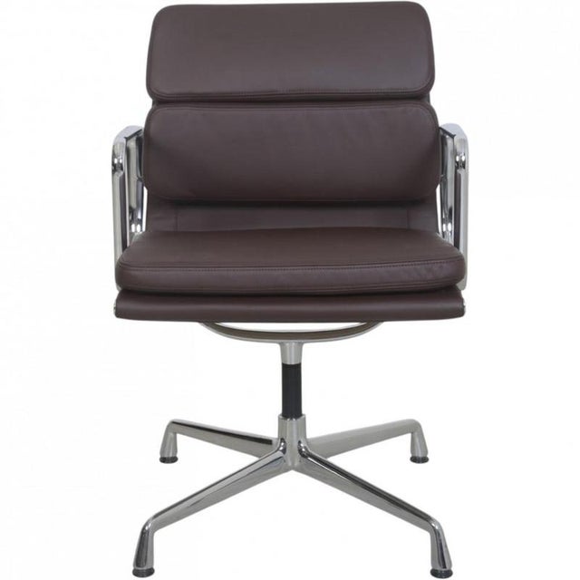 EA208 Softpad Chair in Nevada Coffee Aniline Leather by Charles Eames, 2007 For Sale - Image 16 of 16