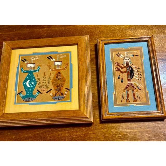 Sand paintings are scared in Navajo culture, often used in healing ceremonies, with permanent ones created for decorative...