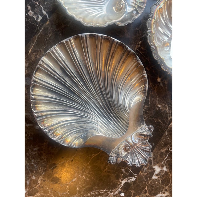 Vintage Silver & Glass Shell Caviar Dish Set - 7 pcs For Sale - Image 18 of 18