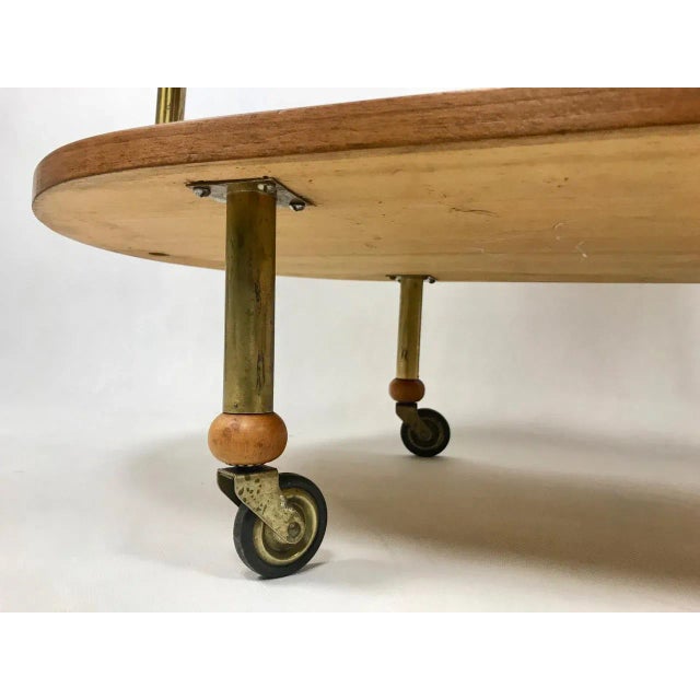 Bauhaus Art Deco Walnut Trolley Bar, 1930s For Sale - Image 3 of 11