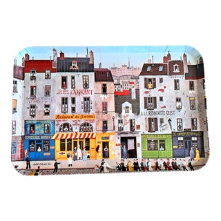 1979 Michel Delacroix "Restaurant Des Gourmands" Rectangular Tray For Sale