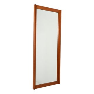 Scandinavian Mahogany Wall Mirror, 1960s For Sale
