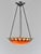 1920s French Art Deco Pendant Light by Le Verre Francais Schneider - 1925 Cameo Chandelier France For Sale - Image 5 of 13