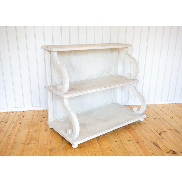 20th Century Regency French White Waterfall Shelving Unit, 1930s For Sale - Image 13 of 18