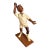 Vintage Desk Top Italian Wood Carving Sculpture Tennis Player 12'' High For Sale
