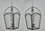 Pair of Large French 1900s Iron Lanterns with Rippled Glass, Rewired for USA For Sale - Image 4 of 12