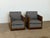 Art Deco Club Armchairs in Burl Walnut, European, 1930s, Set of 2 For Sale - Image 6 of 14