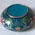 Vintage Cloisonné Enamel Lotus Bowl / Scholar's Brush Washer With Gilt Rim For Sale - Image 4 of 9