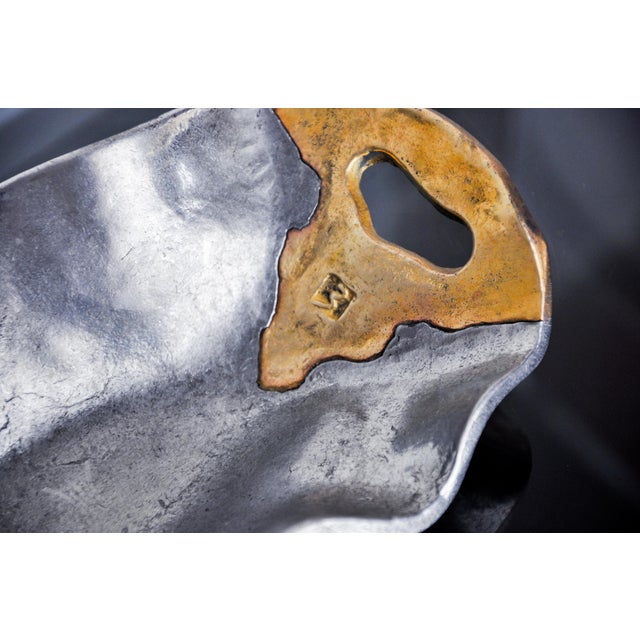 Metal Brutalist Empty Pocket Tray by Arte3, Spain, 1980s For Sale - Image 7 of 9