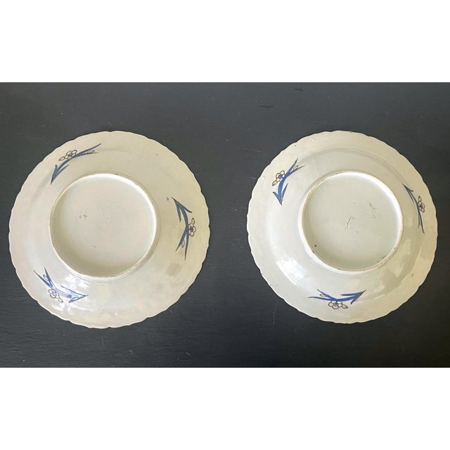 Pair Antique Japanese Artia Ceramic Cabinet Plates For Sale - Image 11 of 16