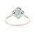 Modern Chic 2.71ct Blue Topaz Diamond Clover Statement Ring in 14k Gold Size 5 For Sale - Image 10 of 16