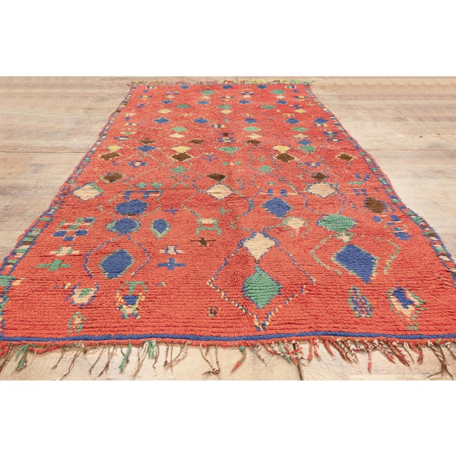 Vintage Azilal Moroccan Rug, 04'04 X 10'00 For Sale - Image 9 of 10