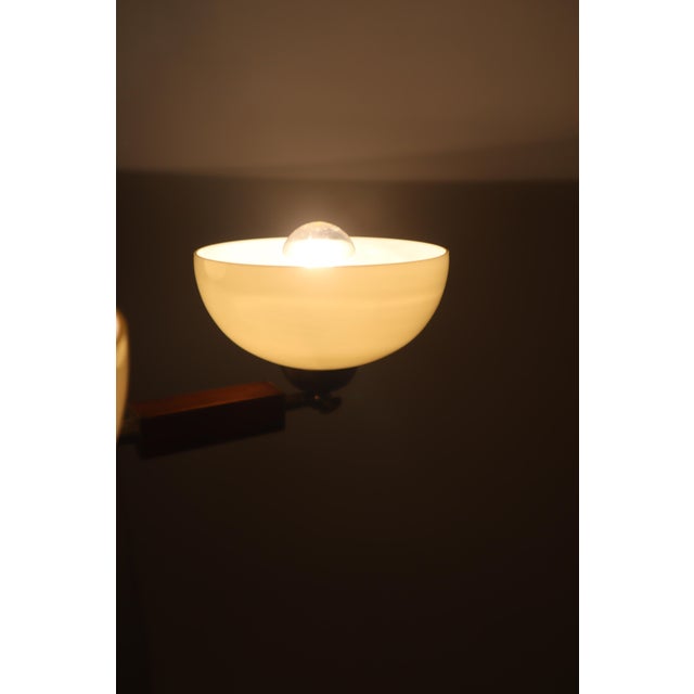 Art Deco 3-Arm Chandelier in Glass, Wood and Chrome, Germany, 1930s For Sale - Image 15 of 18