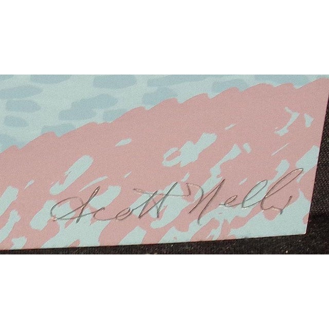 Blue Scott Nellis "Teal Basin I, Ii, Iii" Triptych of 3 Signed & #Ed Art Serigraphs For Sale - Image 8 of 10