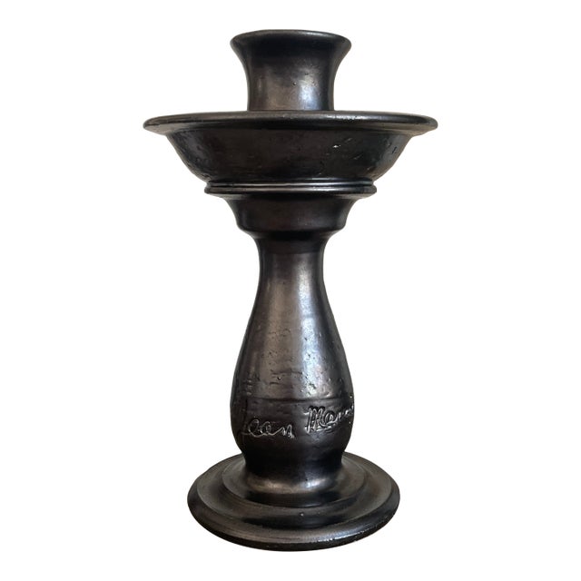 Ceramic Candlestick Holder by Jean Marais, 1950s For Sale