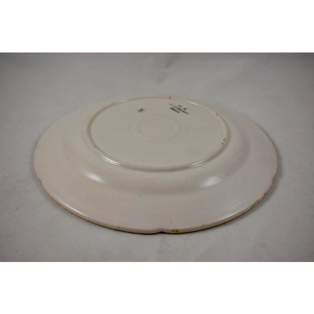 C. 1900 St. Clement French Faïence Fruit Plates- Set of 6 (C) For Sale - Image 12 of 13