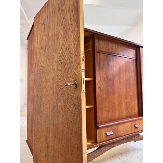 Brown Highboard in Teak, Denmark For Sale - Image 8 of 11