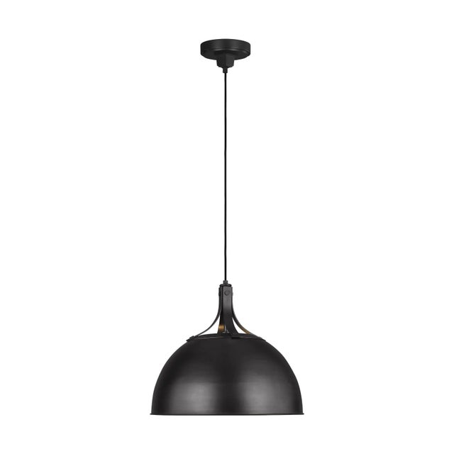 2020s Thomas O'Brien by Visual Comfort Studio Logan Large Pendant, Black For Sale - Image 5 of 5
