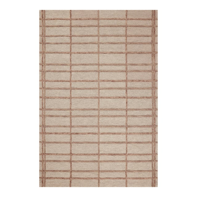 Chris Loves Julia x Loloi Bradley Rose / Blush 7'-9" x 9'-9" Area Rug For Sale