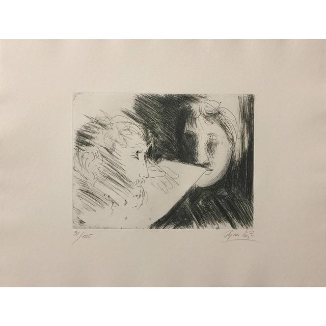 Giacomo Manzú, Artist and Model Edition of 125, 1970, Etching For Sale - Image 6 of 6