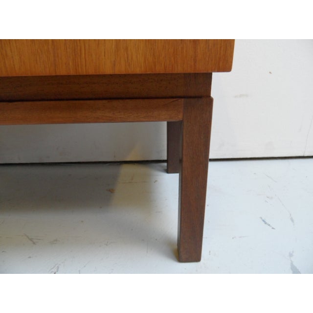 Wood Mid-Century Modern Side Table with Drawers, 1950s For Sale - Image 7 of 11