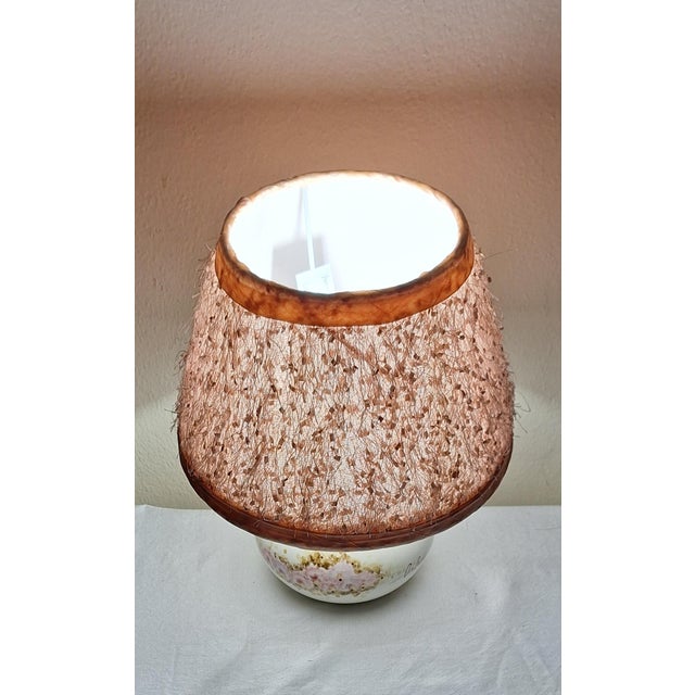 1980s Vintage Table Lamp with Ceramic Base from Orleani and Fabric Shade from Lamplove, 1980s For Sale - Image 5 of 9