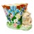 1980s Vintage Boho Chic Hollywood Regency Ceramic Bunny & Flora Planter. For Sale