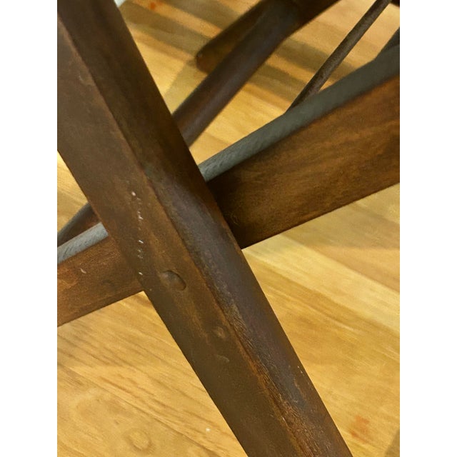 Pair of Early 20th Century American Arts & Crafts Mission Style Solid Oak Folding Chairs, Circa 1915–1925 For Sale - Image 10 of 12