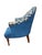 Newly Reupholstered, Vintage Hand, Tied Springs Club Chair in Blue For Sale In Philadelphia - Image 6 of 8