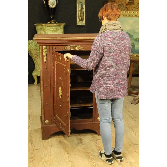 Italian Painted Wood Cabinet, 1950s For Sale - Image 11 of 12