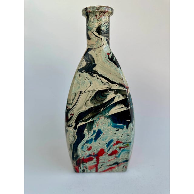 Americana Faux Marble Coated Glass Bottles - a Pair For Sale In Madison - Image 6 of 9
