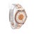 Modern 1990s Rolex Oyster Precision 34mm Two-Tone Rose Gold Steel Rare Dial Watch For Sale - Image 3 of 11