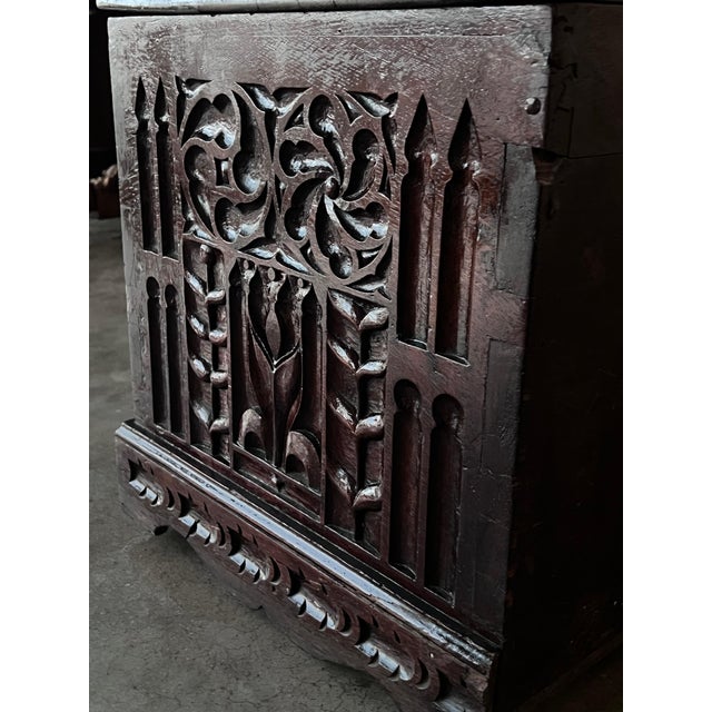 19th Century Italian Carved Cassone Trunk with Original Hardware, 1890s For Sale - Image 13 of 18