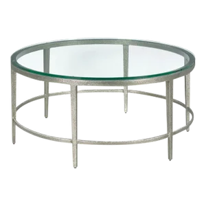 Woodbridge Furniture Kasmin Cocktail Table, Textured Silver