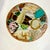1950s Vintage Folk Art Boho Chic Lucite Encased Semi-Precious Stones Drinks Table With Butterfly Design For Sale - Image 6 of 17