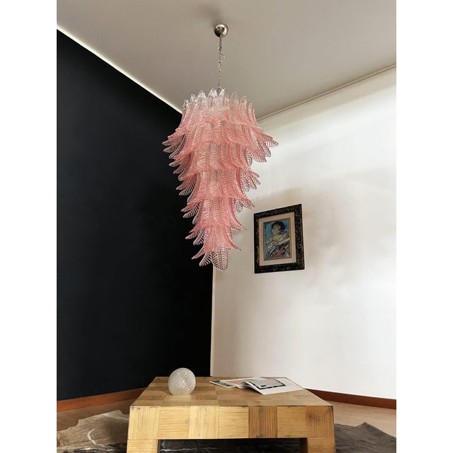Large Italian Murano Felci Glass Spiral Chandelier, 1990 For Sale - Image 14 of 18
