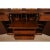 1940s 1940s Charak Furniture Georgian Carved Flame Mahogany Lighted Breakfront Bookcase Cabinet With Secretary Desk For Sale - Image 5 of 8