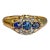1904 Edwardian Sapphire Diamond 18k Gold Ring Size 7.5 For Sale