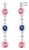 14k White Gold Ceylon Sapphire and Diamond Long Drop Earrings, 1.75", Pair For Sale